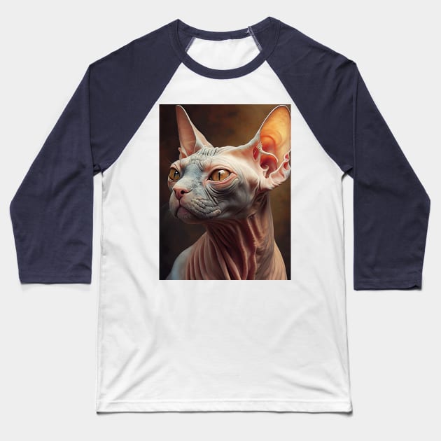 Sphynx Cat Baseball T-Shirt by ABART BY ALEXST 